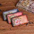 Fiona – Vintage Embossed Leather Wallet