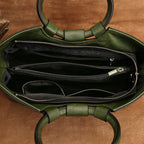 Florence - Retro Leather Bag - Grassy Green