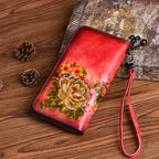 Fiona – Vintage Embossed Leather Wallet