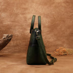 Florence - Retro Leather Bag - Grassy Green