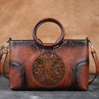 Florence - Retro Leather Bag - Grassy Green