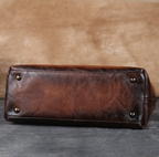 Florence - Retro Leather Bag - Grassy Green